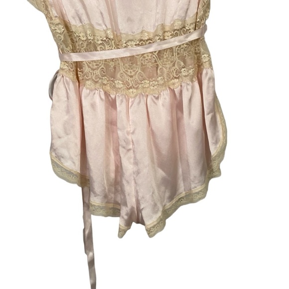 VICTORIA'S SECRET Vintage Gold Label Satin Lace Romper Teddy - Picture 6 of 14